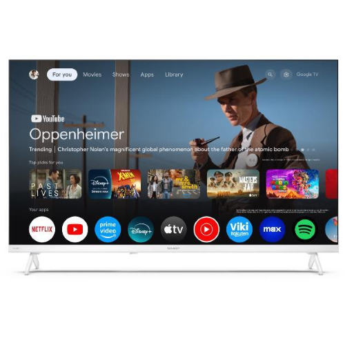 SHARP 32 HF HD GOOGLE TV FRAMELESS BIANCO